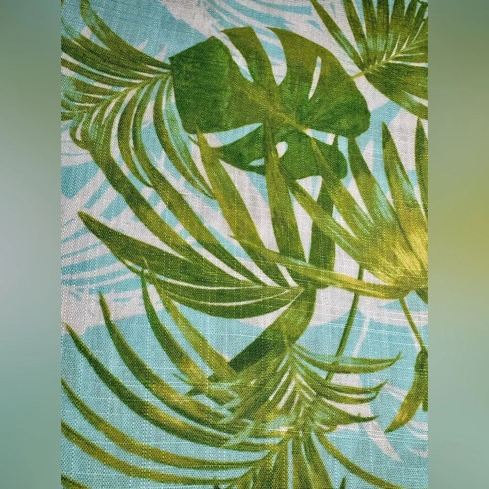 Paradise Palms Petite Casual Printed Linen Blend Beachwear Capri Pants - Picture 12 of 13